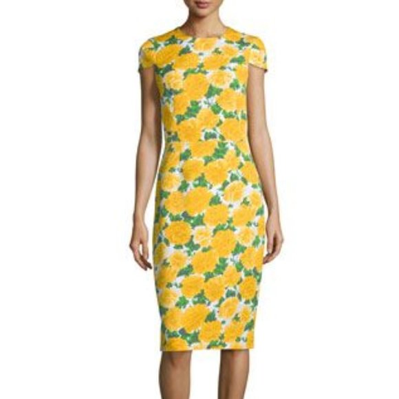 Michael Kors Collection Dresses & Skirts - Michael Kors Collection | Cap Sleeve Peony Sheath